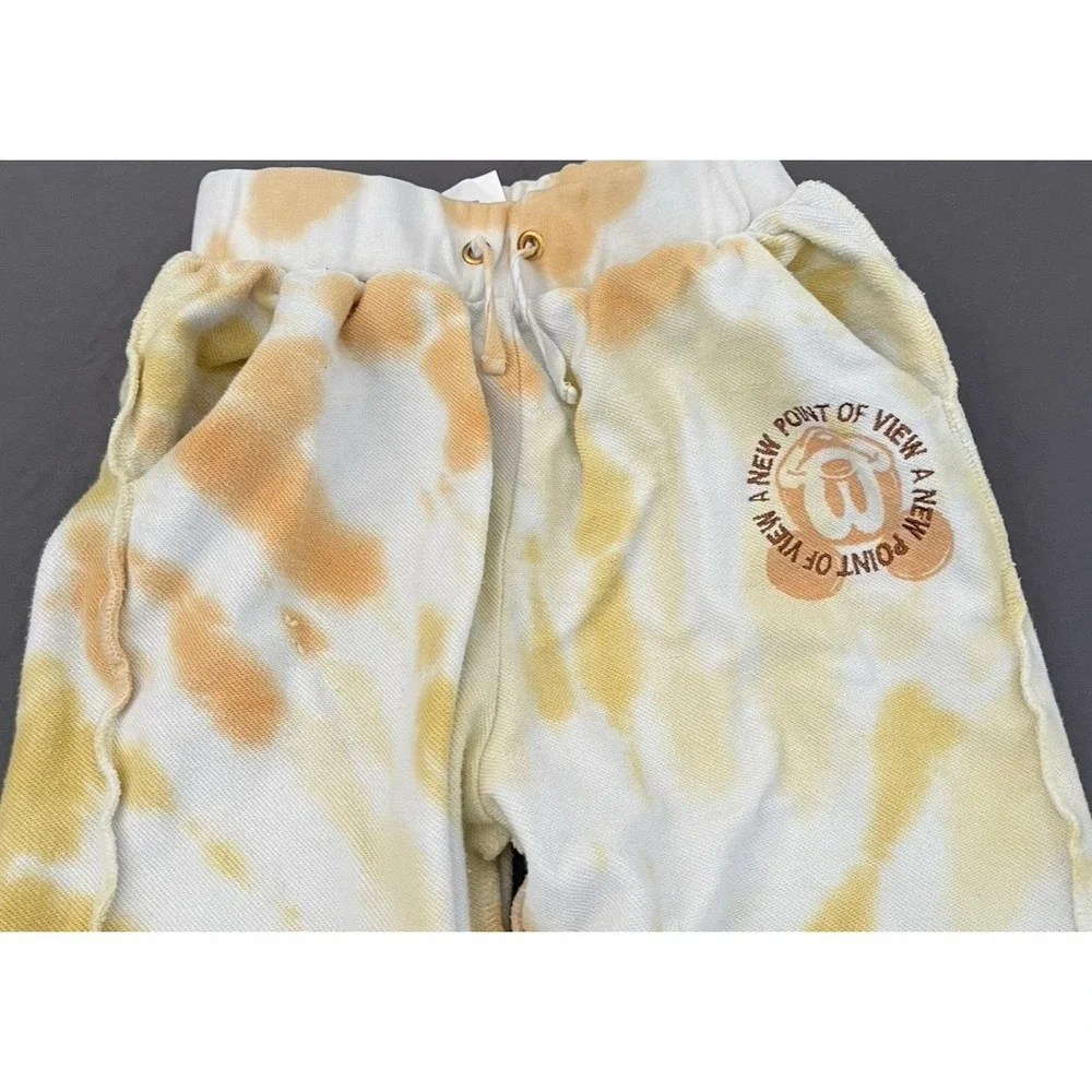 Disney Tie Dye Sweat Set Girls‎ Size 9/10 Yellow White New Point Of View Mickey